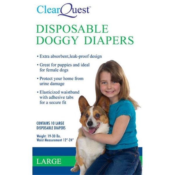 Petedge ClearQuest Disposable Doggy Diapers Xsm US948 10